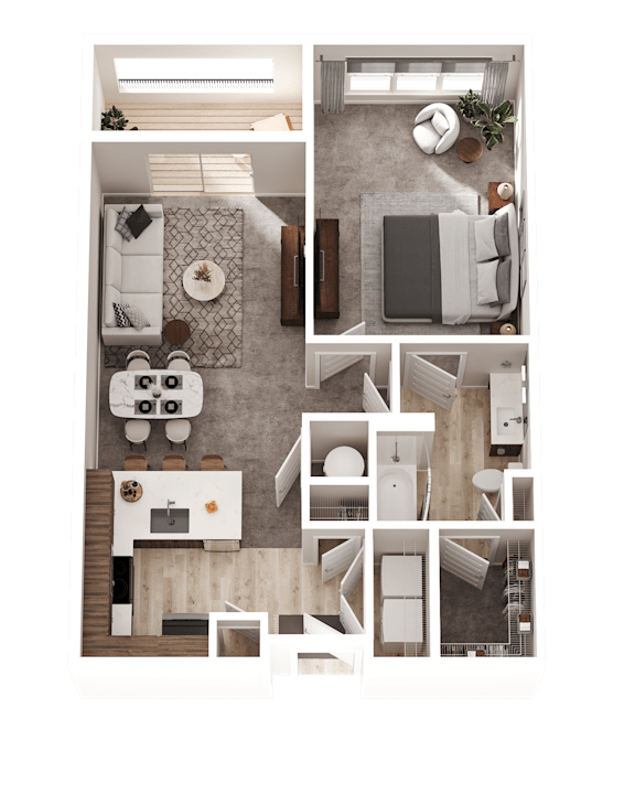 1 bed 1 bath A at The District at Deerfield Residences Apartments, Mason, Ohio