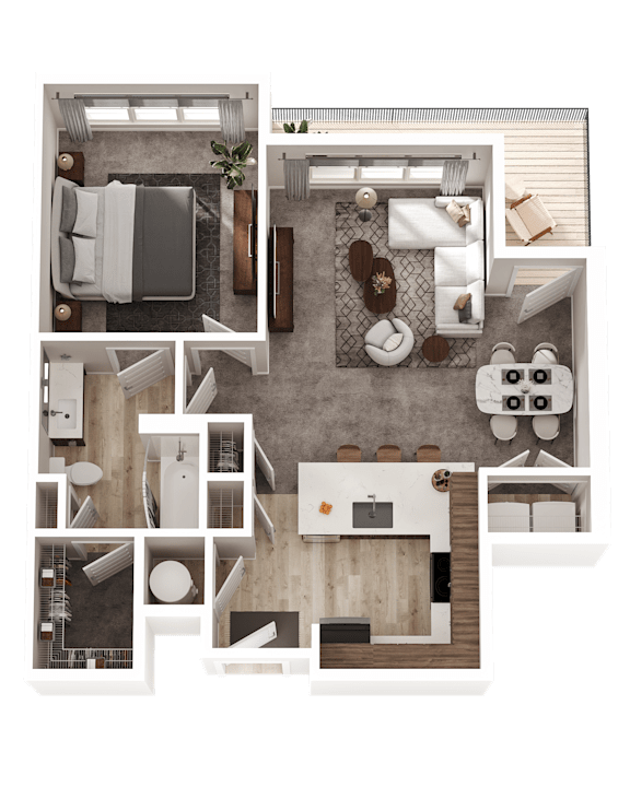 1 bed 1 bath C at The District at Deerfield Residences Apartments, Ohio