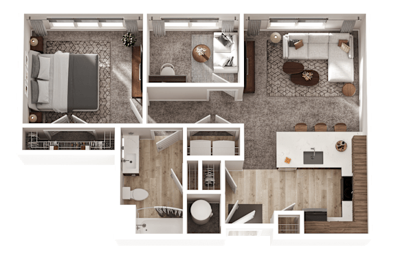 1 bed 1 bath A29 at The District at Deerfield Residences Apartments, Mason, OH, 45040