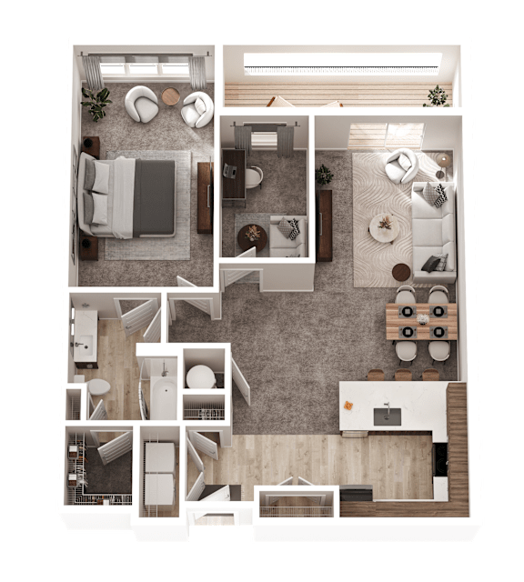 1 bed 1 bath A32 at The District at Deerfield Residences Apartments, Mason, Ohio