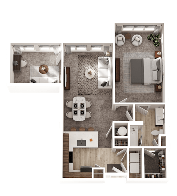 1 bed 1 bath A34 at The District at Deerfield Residences Apartments, Ohio