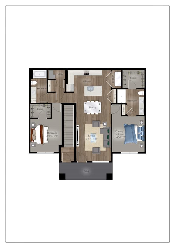 C1 Floor Plan at Pimlico Pointe, Mason, OH 45040