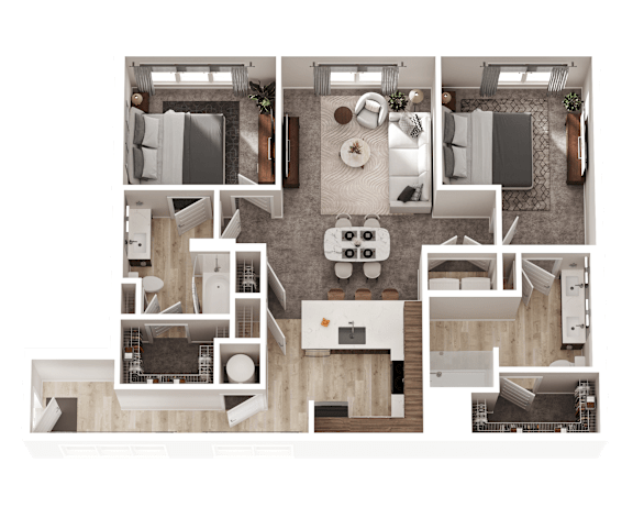 2 bed 2 bath at The District at Deerfield Residences Apartments, Mason, OH, 45040