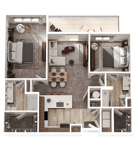 2 bed 2 bath A at The District at Deerfield Residences Apartments, Mason, OH