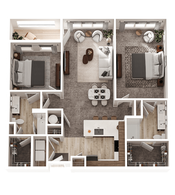 2 bed 2 bath B at The District at Deerfield Residences Apartments, Mason, 45040