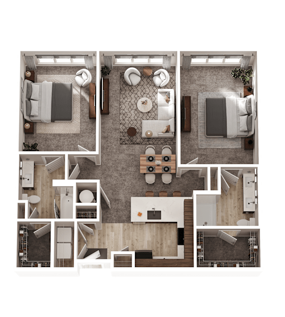 2 bed 2 bath C at The District at Deerfield Residences Apartments, Mason, Ohio