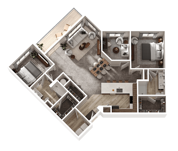 2 bed 2 bath G at The District at Deerfield Residences Apartments, Mason, OH, 45040