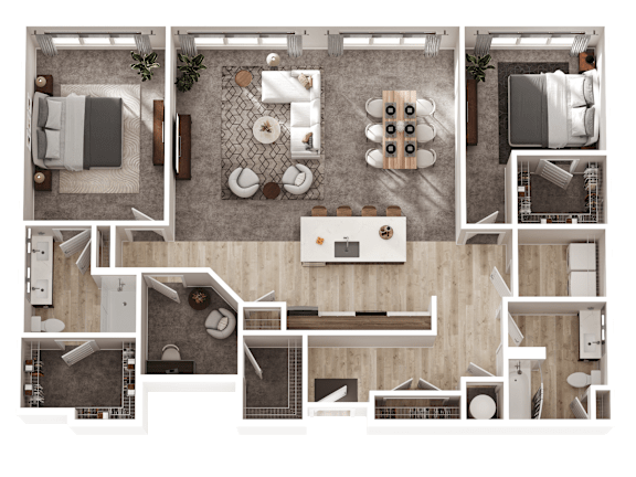 2 bed 2 bath D at The District at Deerfield Residences Apartments, Mason
