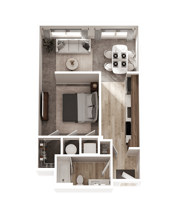 1 bed 1 bath A27 at The District at Deerfield Residences Apartments, Ohio