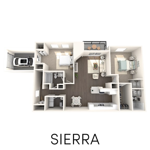 2 bedroom 2 bathroom floor plan Aspen Lakes Estates in Holt, MI