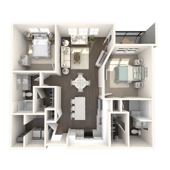 2 bedroom 2 bathroom apartment in Haslett MI | Newton Place Apartments in Haslett MI