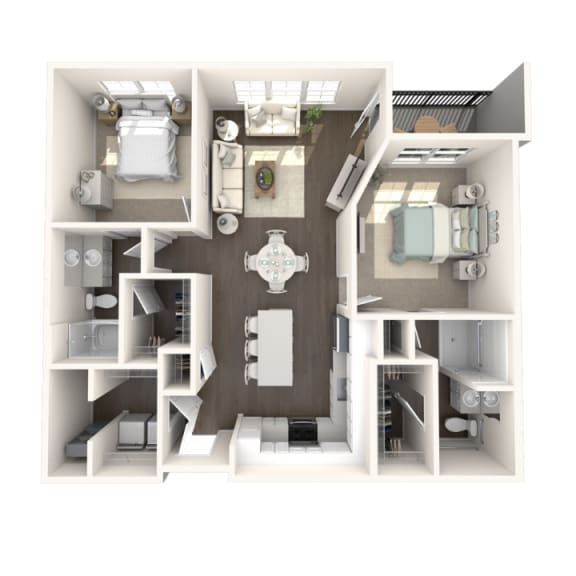 2 bedroom 2 bathroom apartment in Haslett MI | Newton Place Apartments in Haslett MI