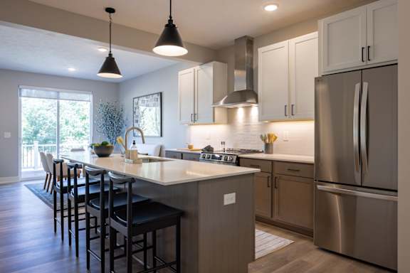 Kitchen at Okemos Grand Reserve | Apartments Townhomes and Homes for Rent in Okemos MI