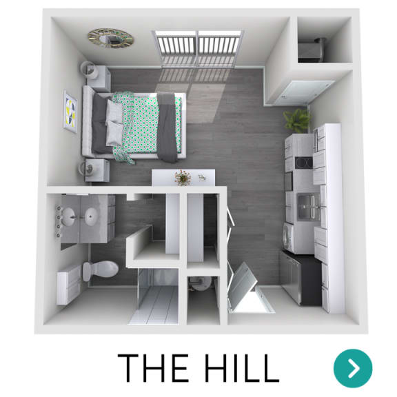 Floor Plan  Studio apartment floor plan | Apartments in Grand Rapids, MI | Gateway at Belknap Apartments