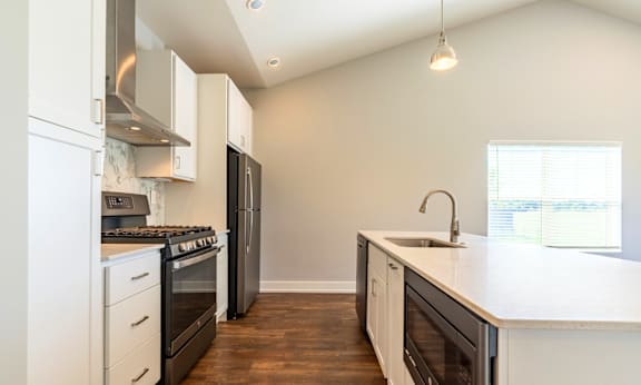 Kitchen at Quarry Apartments and Townhomes in DeWitt Michigan