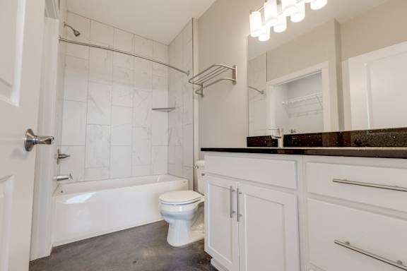 Bathroom Vista at the Heights of Eastwood Apartments near Eastwood Towne Center