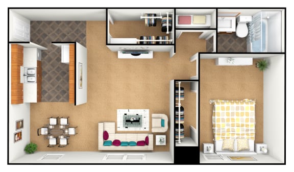 Floor Plan  One Bedroom Deluxe