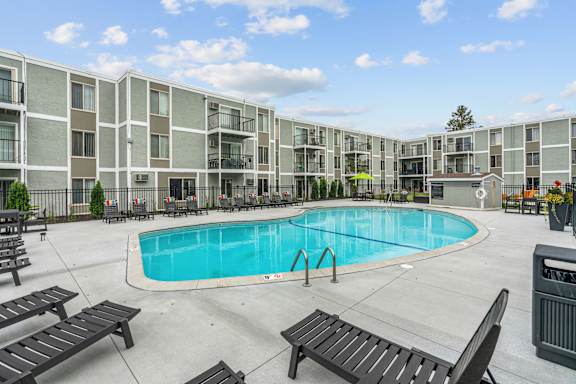 Outdoor pool at Lou Park Apartments in St. Louis Park, MN 55426