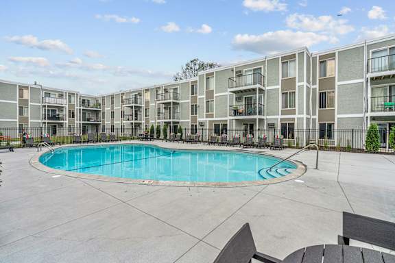 Outdoor pool at Lou Park Apartments in St. Louis Park, MN 55426
