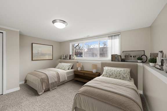 Cozy Bedroom at Beach South at the Lake, Robbinsdale, Minnesota