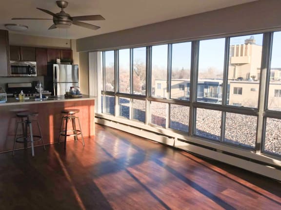 Kitchen And Living Area at Park Towers, St. Louis Park, 55416
