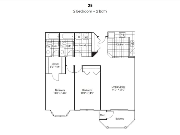 2e Floor Plan at Cityscape, Minnesota, 55416