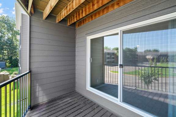 Balcony off the Mahogany floor plan at Cedars Lakeside, Little Canada 55117