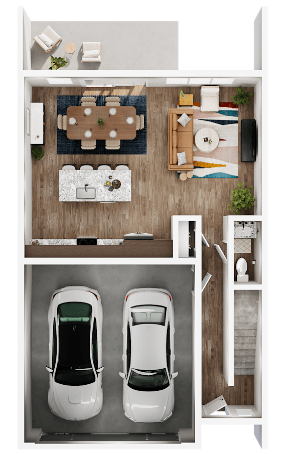 Level 1 of the townhome at Townhomes at Preserve, Rogers