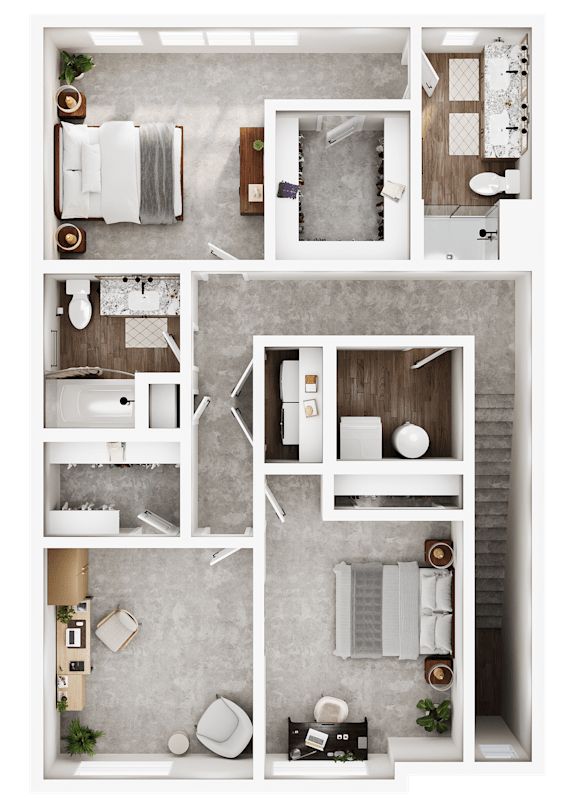 Level 2 of the townhome at Townhomes at Preserve, Rogers, MN, 55374