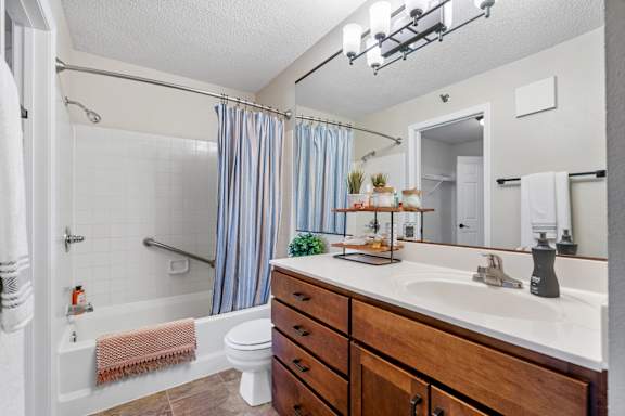 Bathroom in the Mahogany floor plan at Cedars Lakeside, Little Canada 55117
