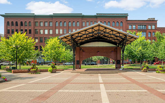 Bandshell in Mears Park in Lowertown Saint Paul, MN 55101
