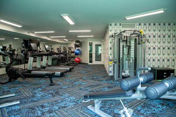Fitness Center With Updated Equipment at The Riverwood, Lilydale, MN, 55118