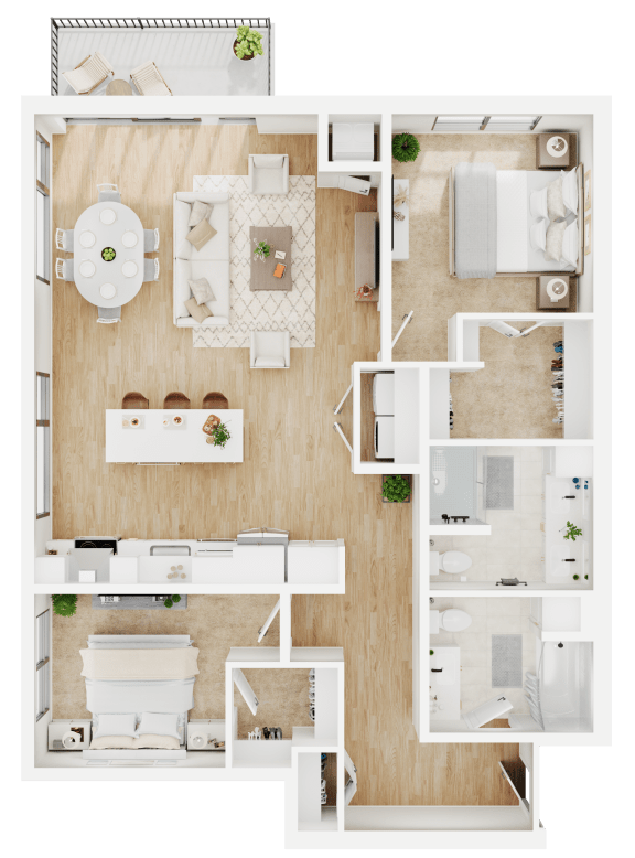 Floor Plan  B3 Floor Plan at Lilia, Lilydale, Minnesota