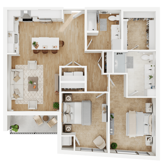 Floor Plan  B4 Floor Plan at Lilia, Lilydale, MN, 55118