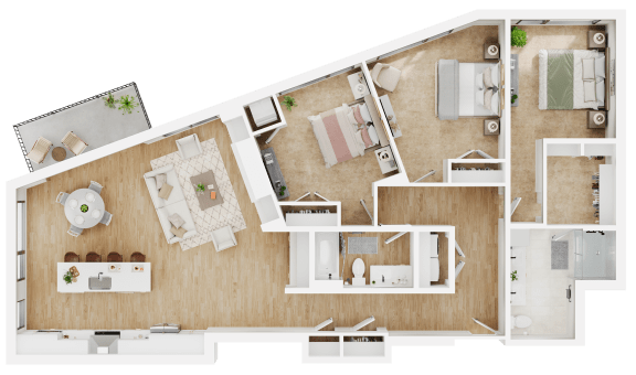 C1 Floor Plan at Lilia, Lilydale, MN