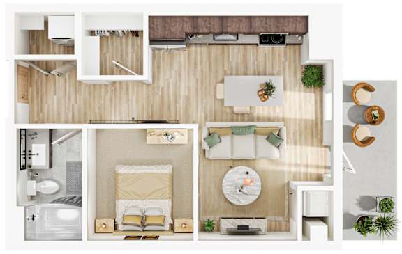 1 bed 1 bath B at The Mera, Minnesota