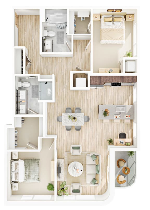 2 bed 2 bath D at The Mera, Minnesota