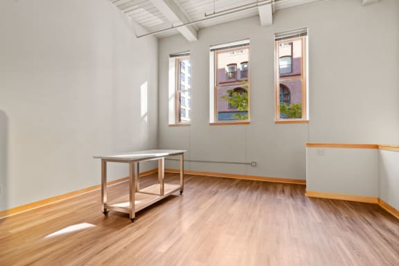 Living area. Lowertown Lofts  in St. Paul, MN 3 Bedroom 2.5 Bath Plus Den Apartment  at Lowertown Lofts, Minnesota