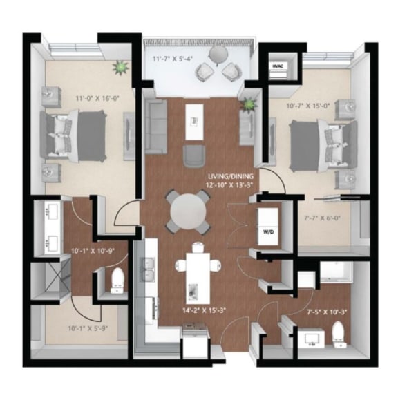 Anoka Floor Plan at Expo, Minnesota, 55414