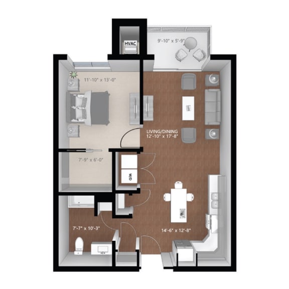 Brainerd Floor Plan at Expo, Minneapolis, MN 55414