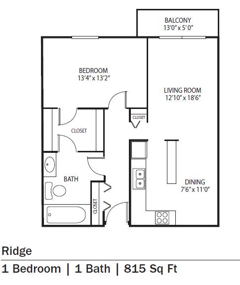 Ridge Floor Plan at Cedars Lakeside, Minnesota