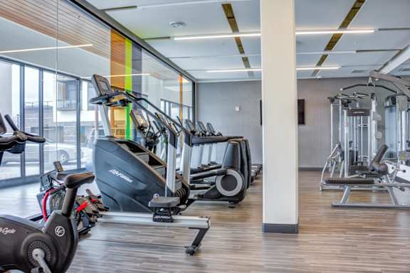 gym area at Central Park West, St. Louis Park, MN, 55416