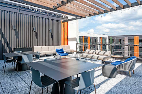Central Park West rooftop deck and lounge at Central Park West, St. Louis Park, 55416