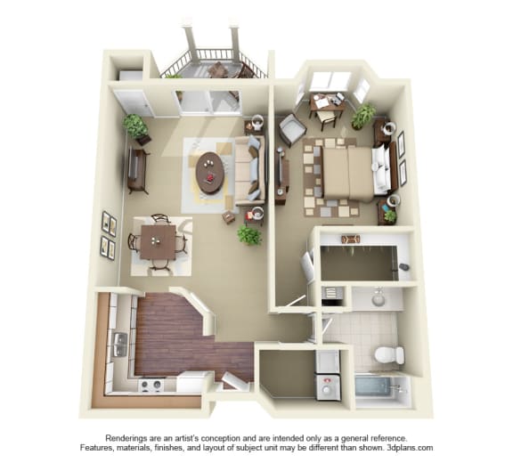 Floor Plan  1A Floor Plan at Cityscape, St Louis Park, MN, 55416