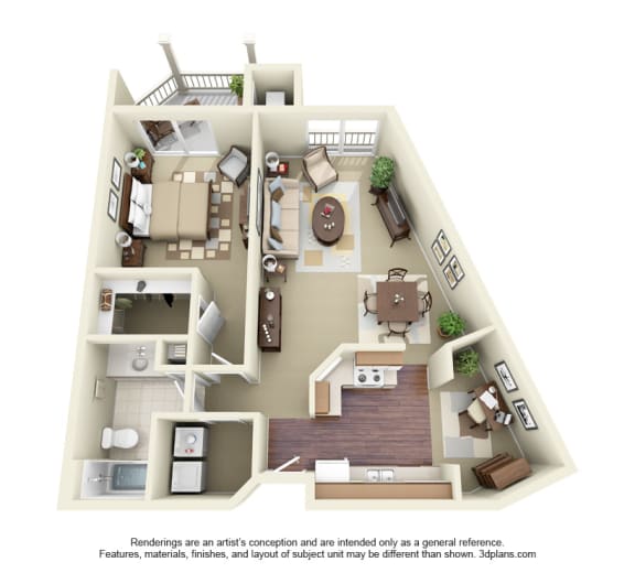 1C Floor Plan at Cityscape, St Louis Park, 55416