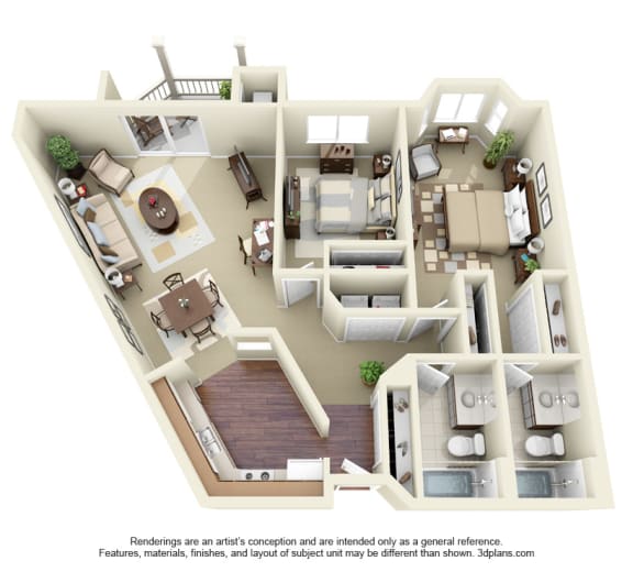2A Floor Plan at Cityscape, St Louis Park, 55416