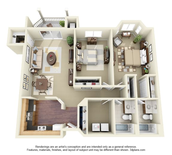 2E Floor Plan at Cityscape, St Louis Park, 55416