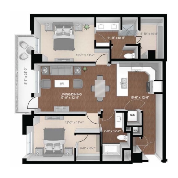 Cordova Floor Plan at Expo, Minnesota, 55414