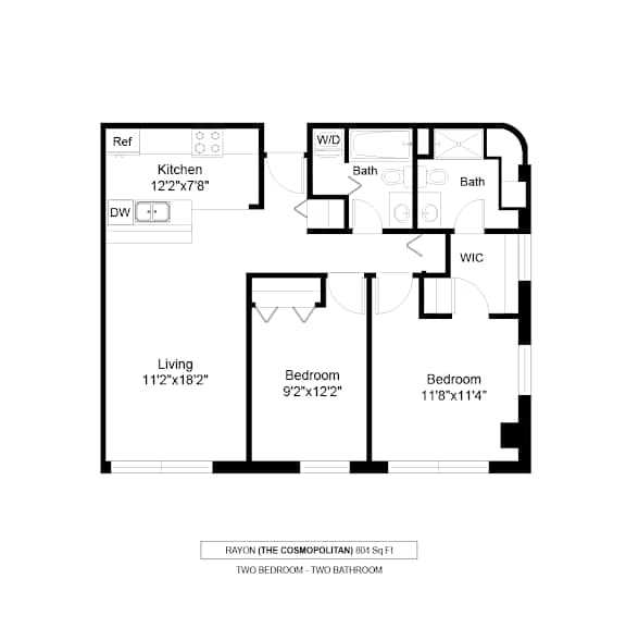 Rayon Floor Plan at The Cosmopolitan, Minnesota, 55101