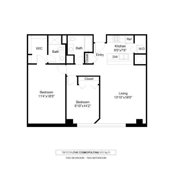 Taffeta Floor Plan at The Cosmopolitan, Minnesota, 55101